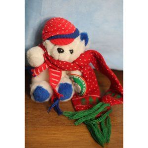 Fairview Industrial Corp  Bear Plush Vintage 1990 Winter Christmas